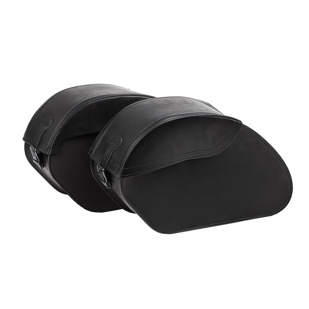 Ledrie Verstärktes, starres Leder 36L Motorrad-Satteltaschen-Set