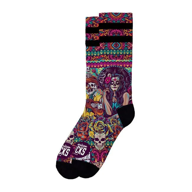 Amerikanische Socken Dia de los Muertos Signatur Socken