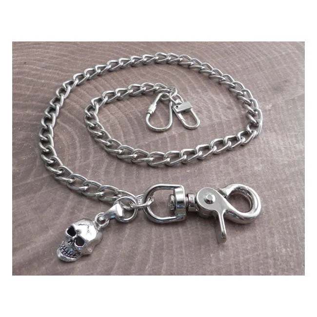 Amigaz Brieftaschenkette mit Totenkopf-Anhänger 25"