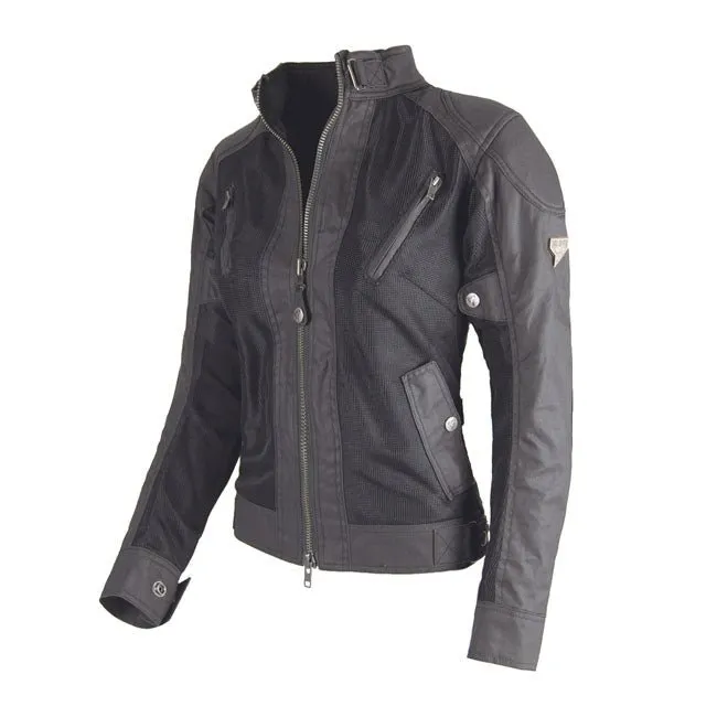 By City Teneree II Venty Damen Motorradjacke Schwarz