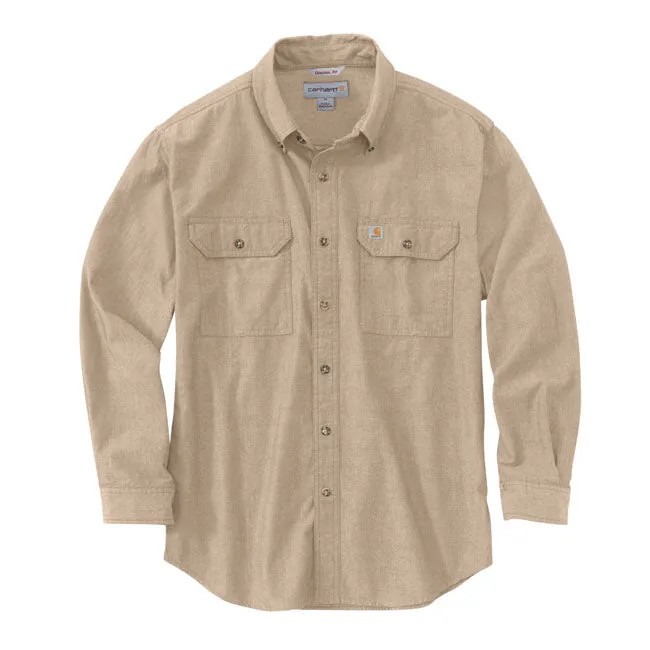 Carhartt Chambray Hemd Dunkel Tan Chambray