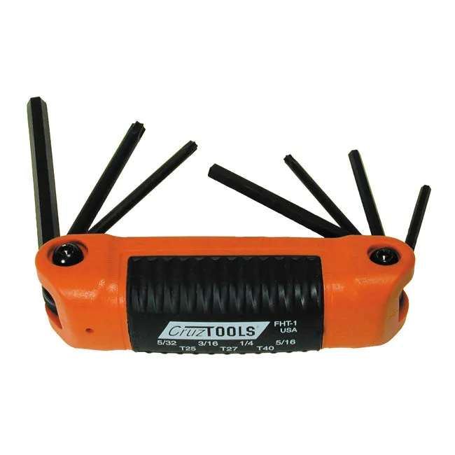 Cruztools Faltbarer Inbus- und Torxschlüssel US-Größen