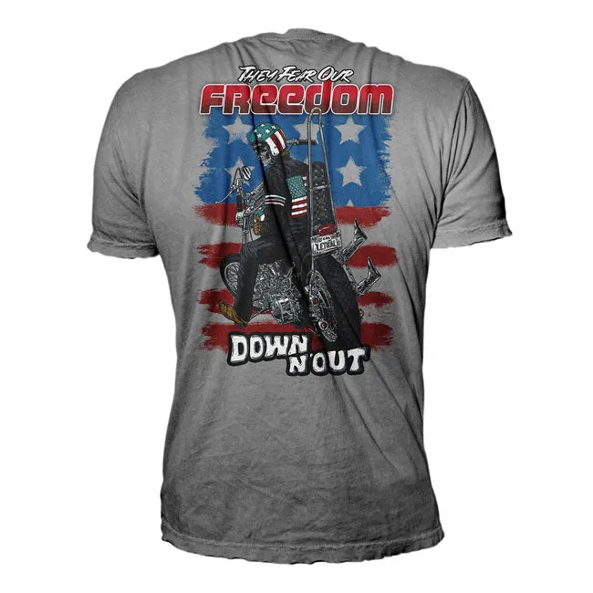 Down-n-Out Freedom Rider T-Shirt Amerikanische Flagge