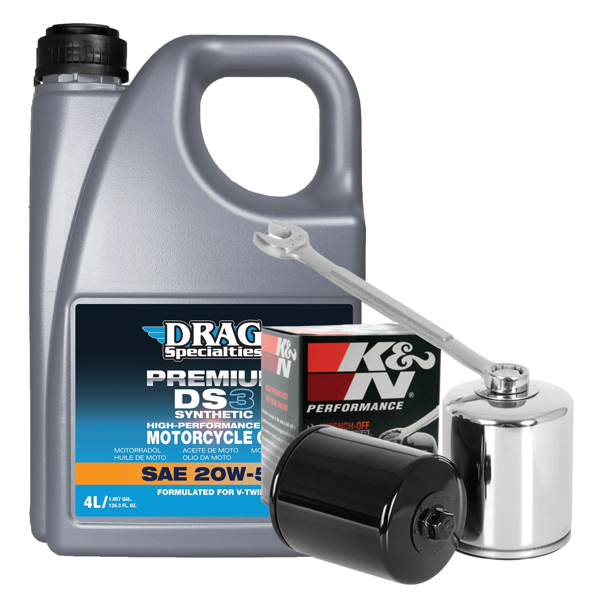 Drag Specialties Service Kit Synthetisches Motoröl & Filter für Harley
