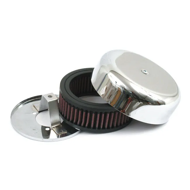 K&N Luftfilter Chrom für Keihin, Bendix / Zenith