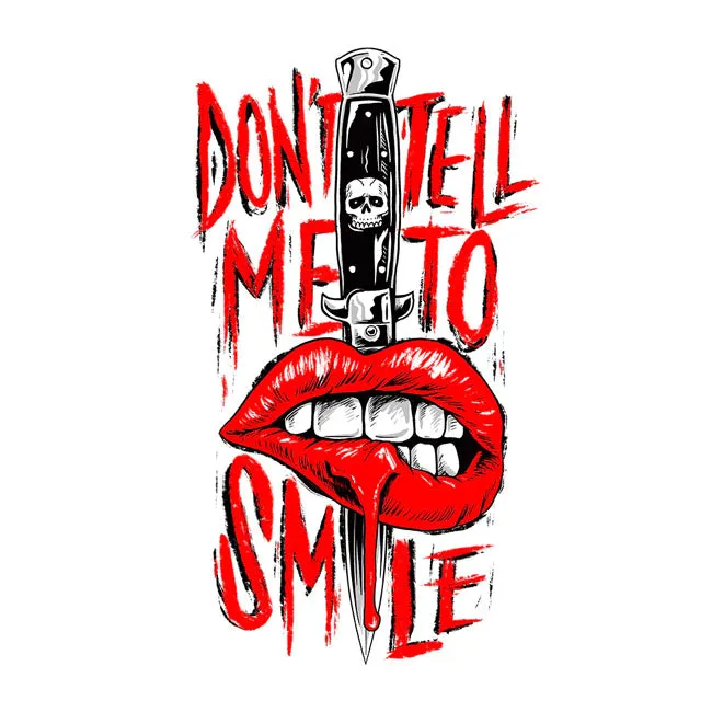 Lethal Threat Kein Lächeln Aufkleber