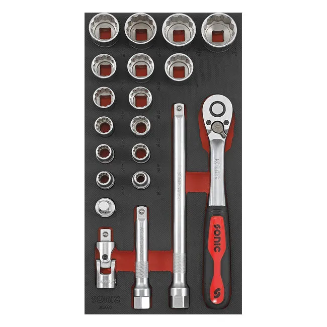 Sonic Drive Steckschlüssel-Satz 1/2" US-Größen