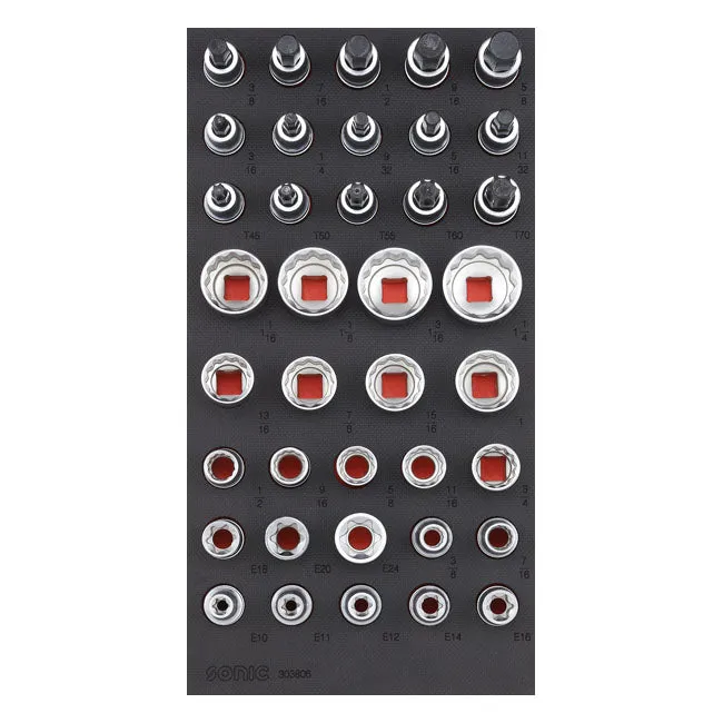 Sonic Drive Steckschlüssel- und Bit-Satz 1/2" US-Größen