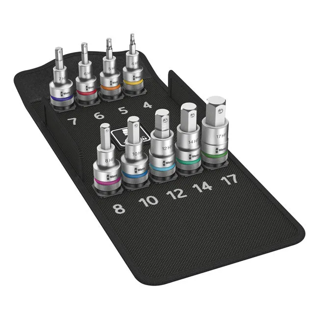 Wera Zyklop 1/2" Drive Innensechskant Bit Set Metrische Größen