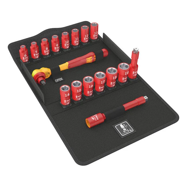 Wera Zyklop 3/8" Drive Ratsche VDE Set Metrische Größen