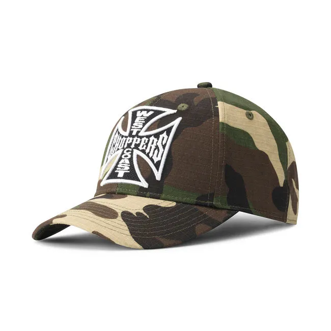 West Coast Choppers OG Kreuz Ripstop Rundschnabel Hut Camo