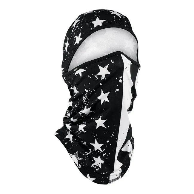 Zanheadgear Balaclava Sportflex Schwarz / Weiß Flagge