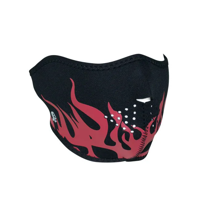 Zanheadgear Halbmaske Neopren Rot Flammen